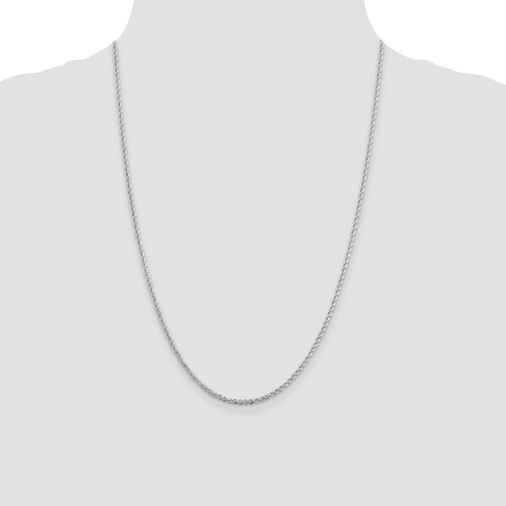 Sterling Silver 2.3mm Solid Rope Chain