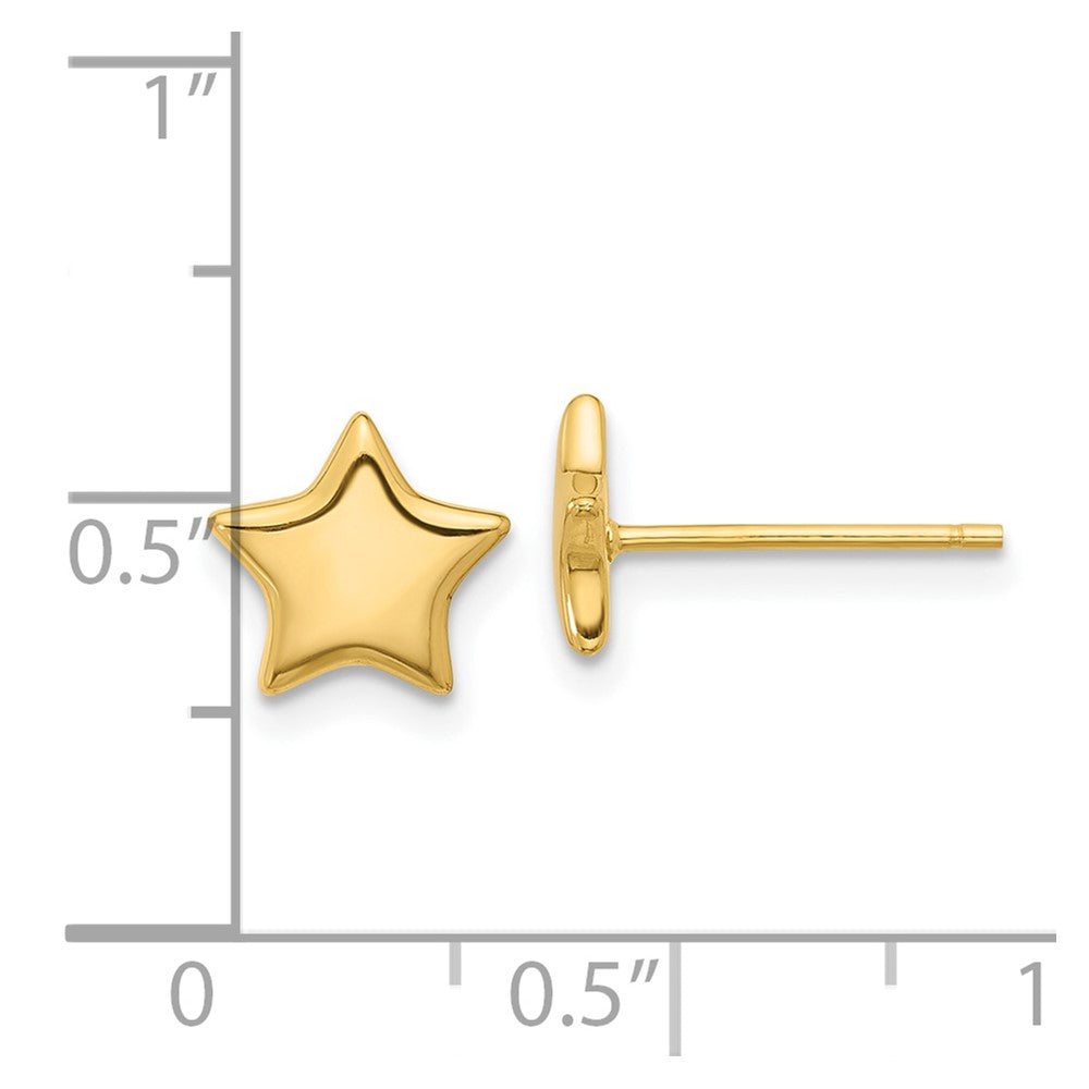 Sterling Silver Gold-tone Star Post Earrings