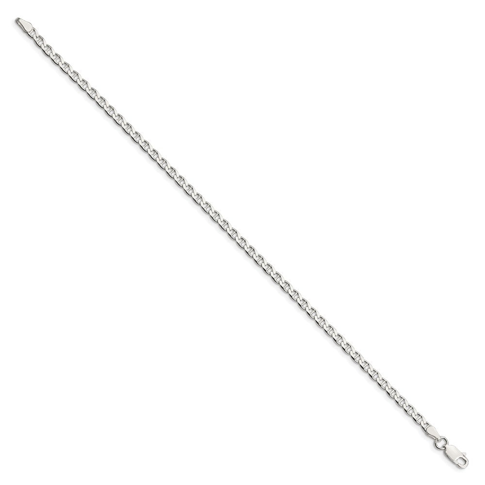 Sterling Silver 3.15mm D/C Flat Anchor Curb Chain
