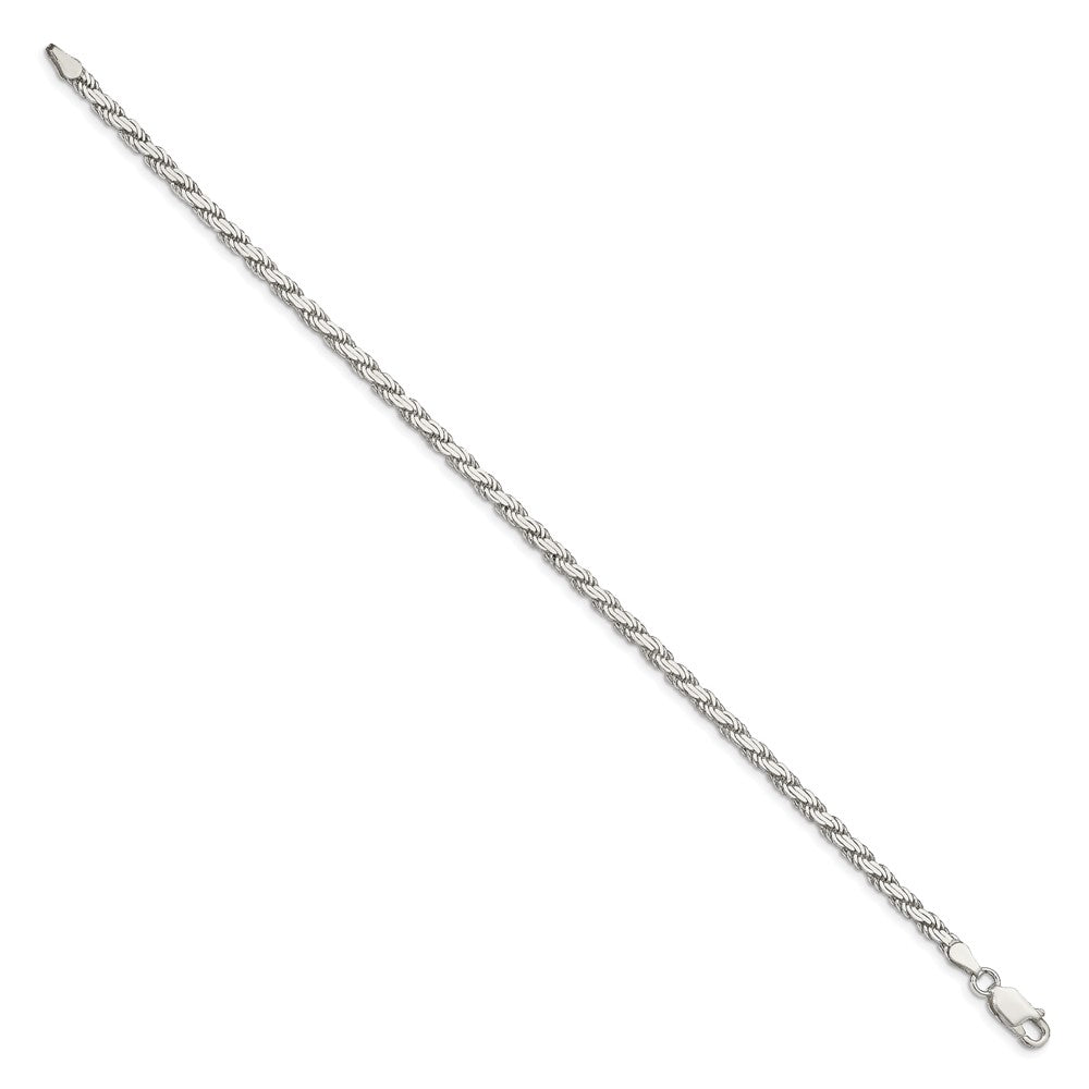 Sterling Silver 3.1mm Flat Rope Chain