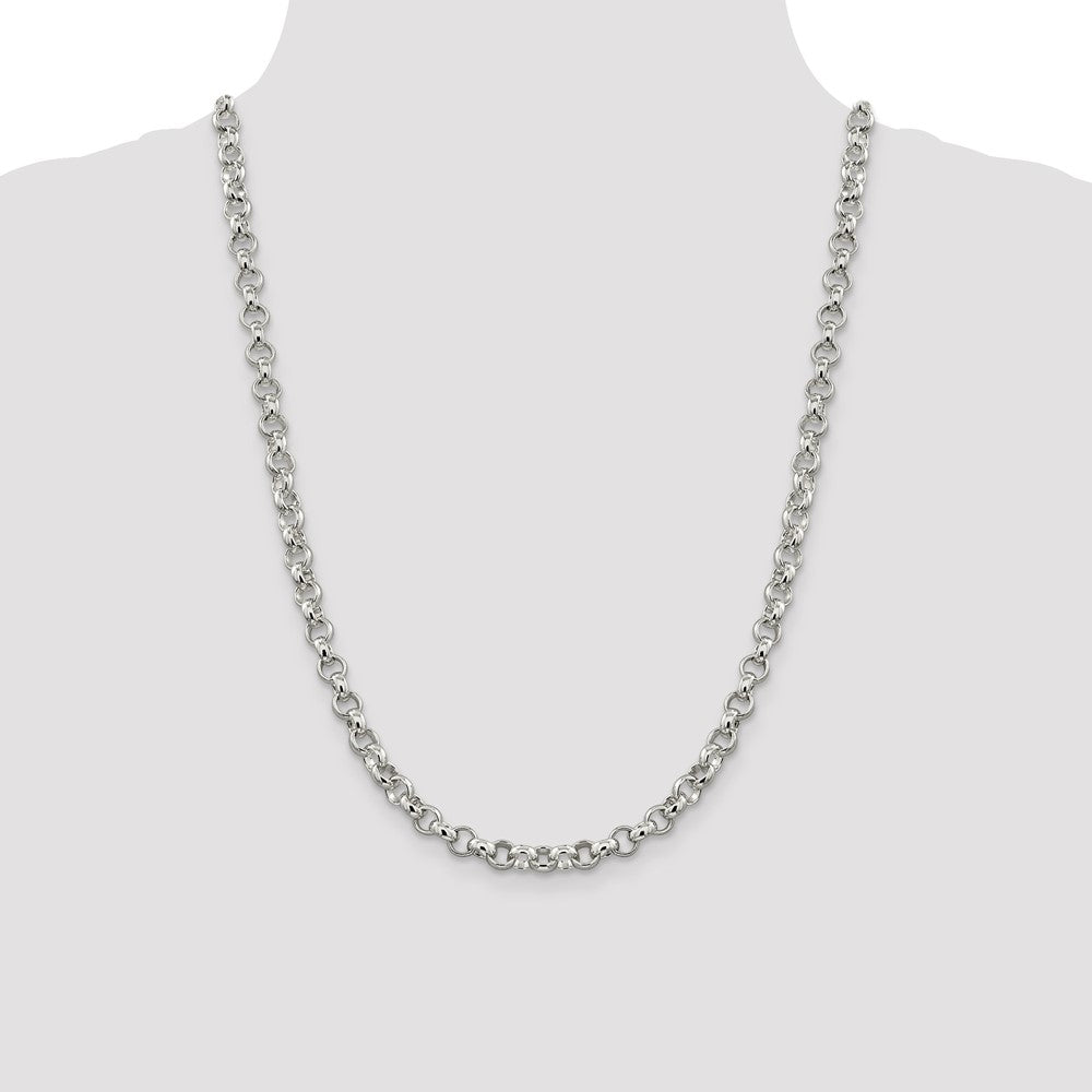 Sterling Silver 6.75mm Rolo Chain