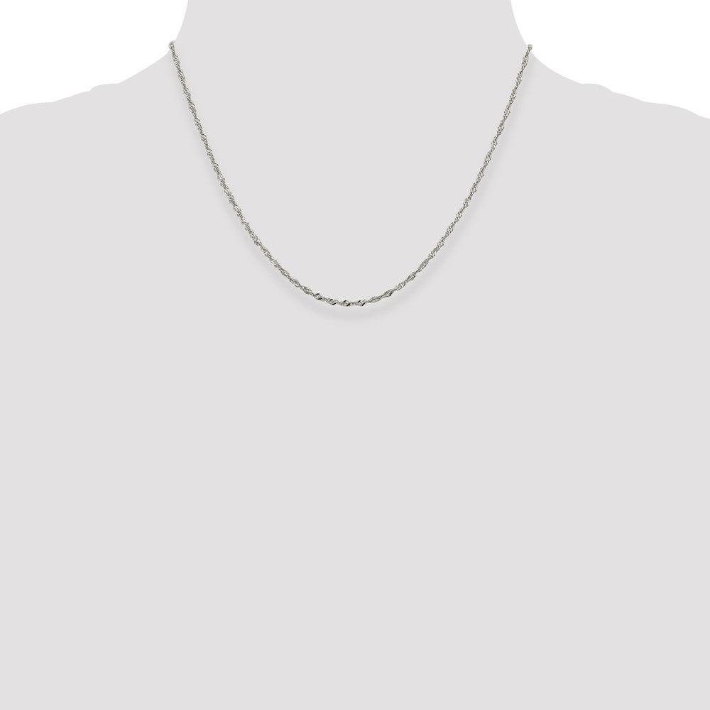 Sterling Silver 2mm Singapore Chain w/2in ext.