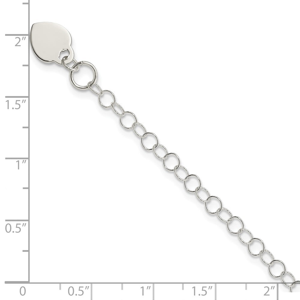 Sterling Silver Heart Charm Bracelet