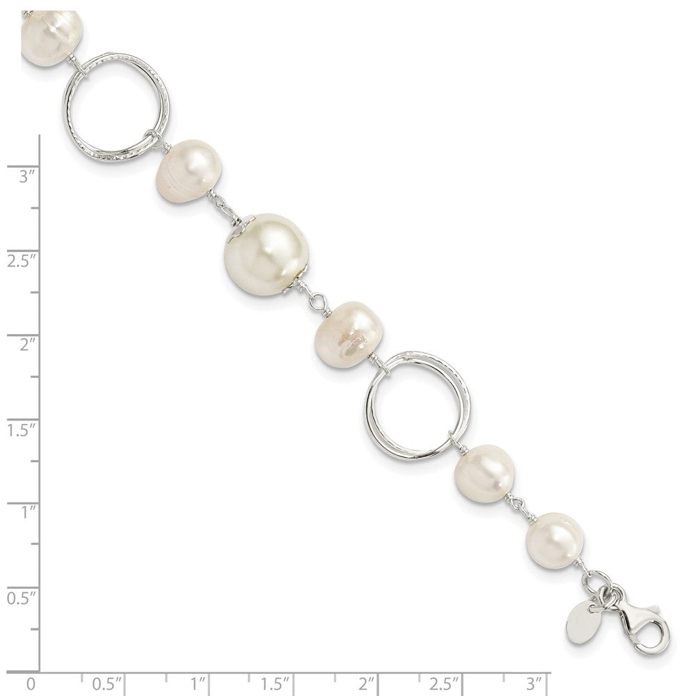 Sterling Silver FW Cultured Pearl 8.5in Bracelet