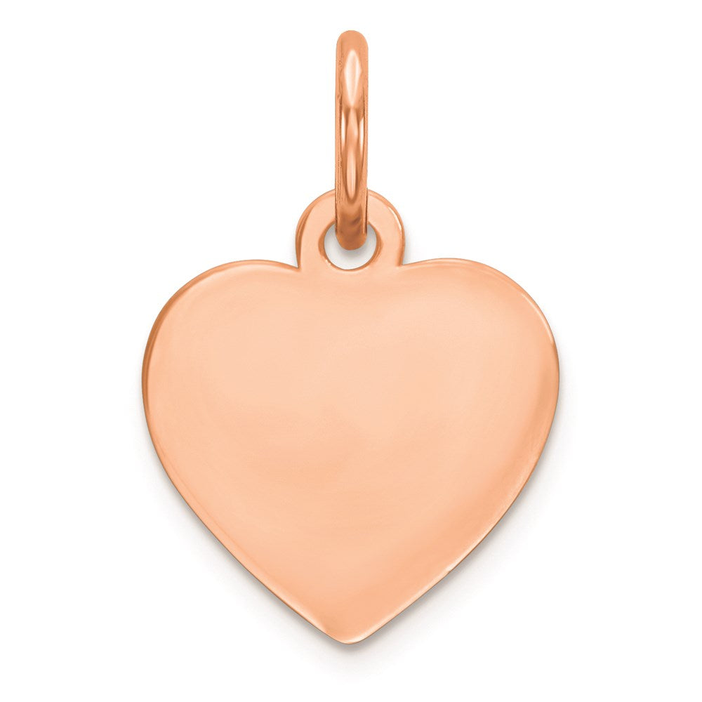 Sterling Silver RG Plated Engraveable Heart Polished Front/Satin Back Disc