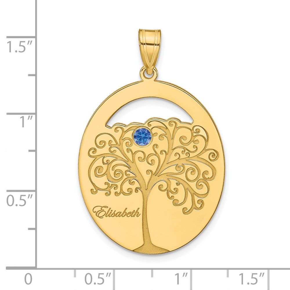 Sterling Silver/Gold-plated 1 Birthstone with SS Bezel Family Pendant