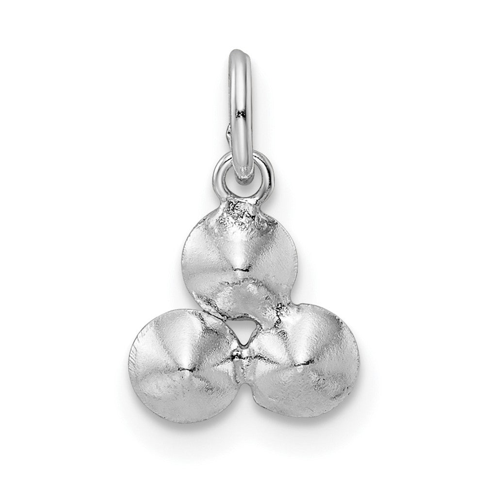 Sterling Silver RH-plated Crystal 3-stone Pendant