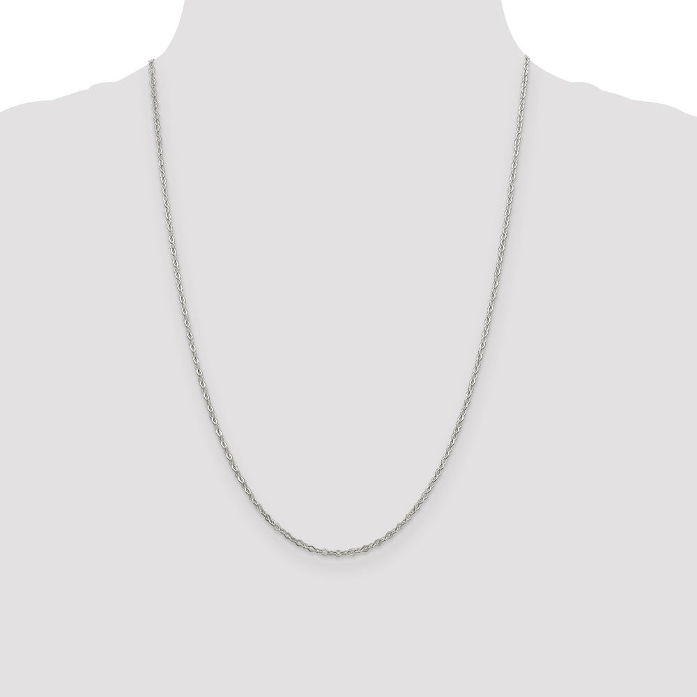 Sterling Silver 2.25mm Fancy Navette Link Chain