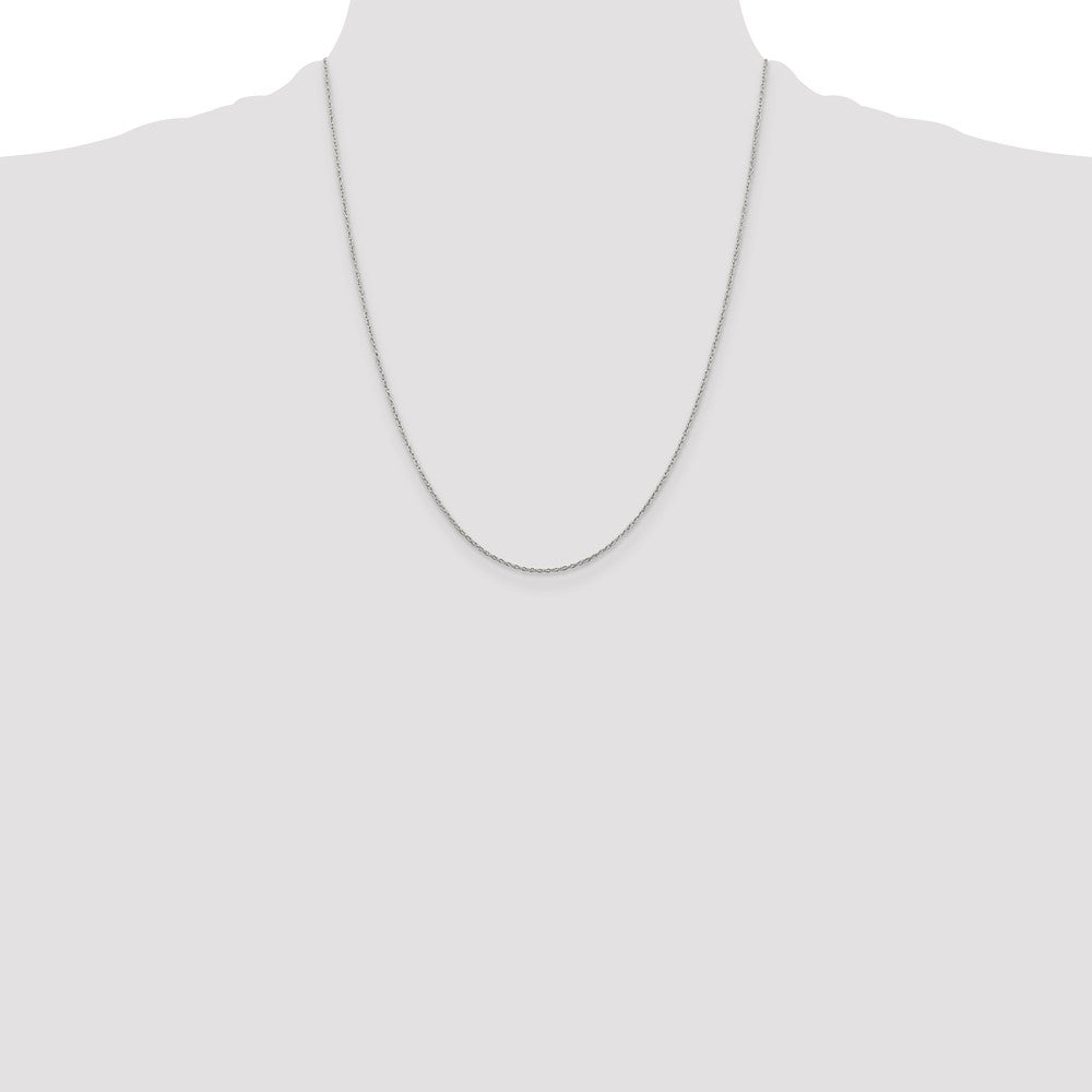 Sterling Silver 1.30mm Forzantina Cable Chain w/4in ext.