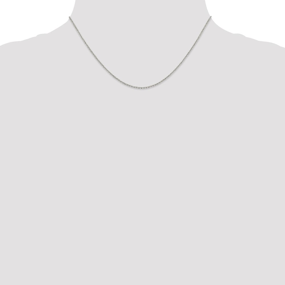 Sterling Silver 1.25mm Diamond-cut Forzantina Cable Chain