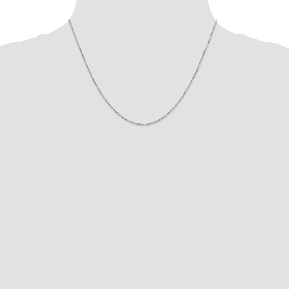 Sterling Silver 1.25mm Diamond-cut Forzantina Cable Chain w/2in ext.