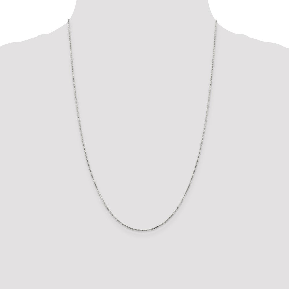 Sterling Silver .95mm Diamond-cut Forzantina Cable Chain