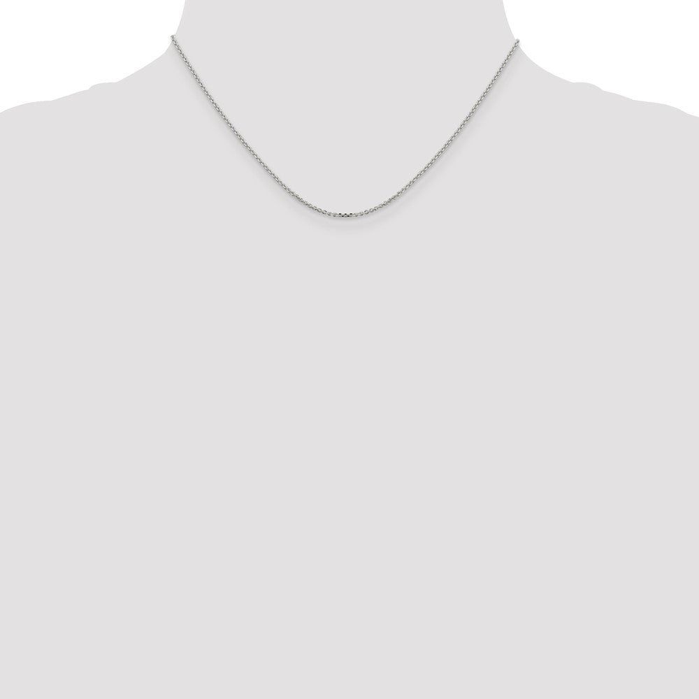 Sterling Silver 1.4mm Diamond-cut Forzantina Cable Chain