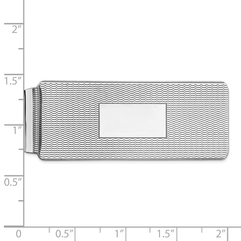 Sterling Silver Rhodium-plated Money Clip