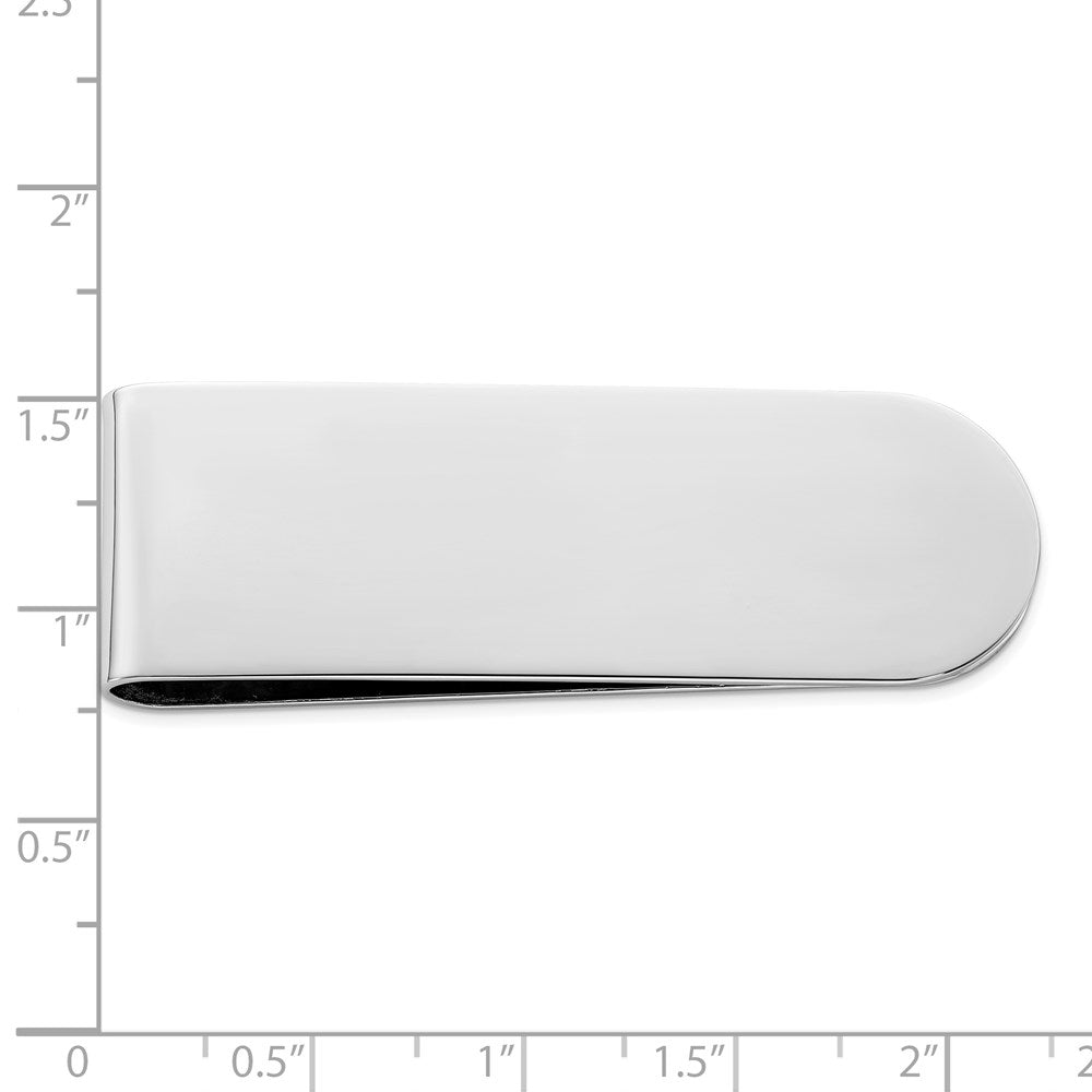 Sterling Silver Rhodium Plated Money Clip