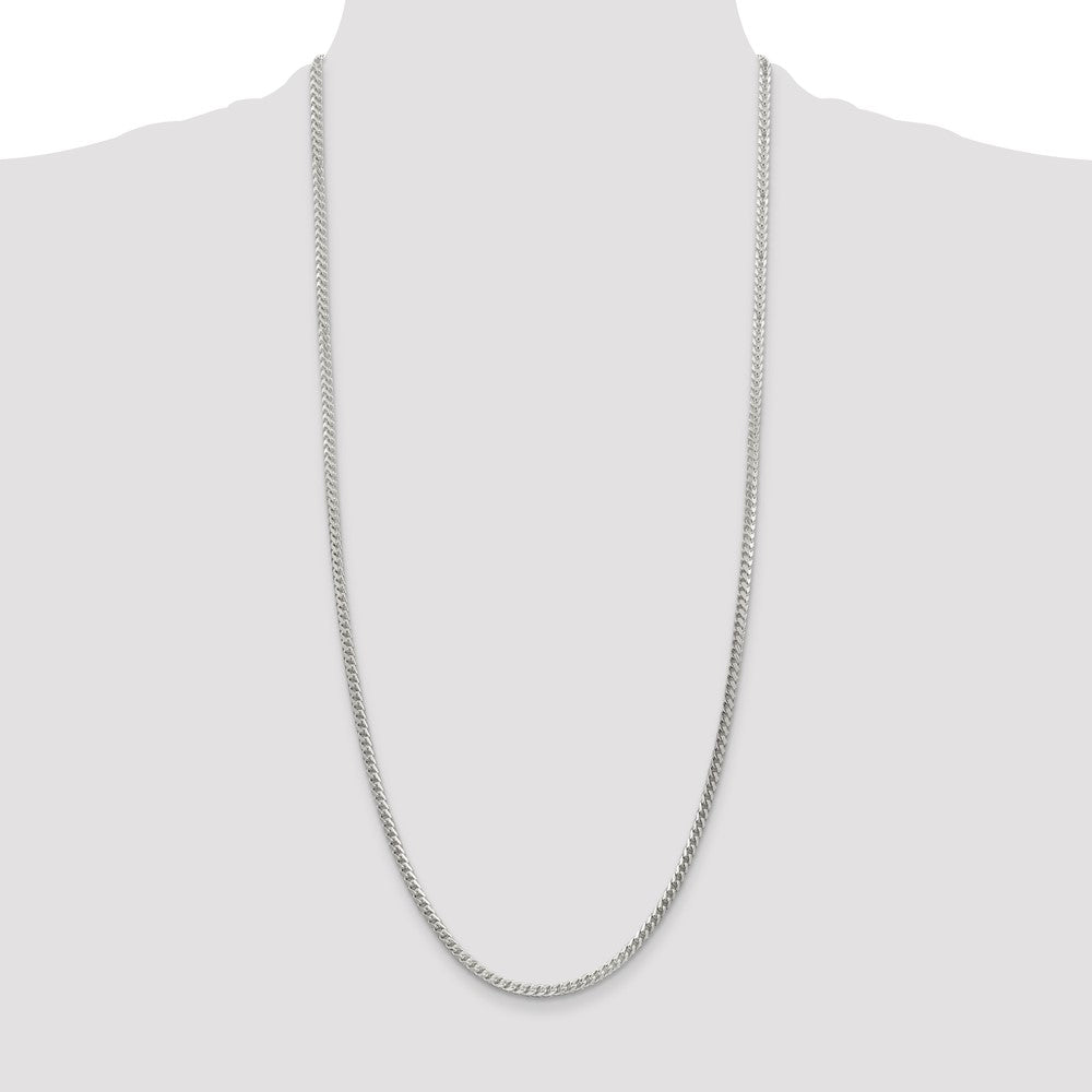 Sterling Silver 3.1mm D/C Square Franco Chain