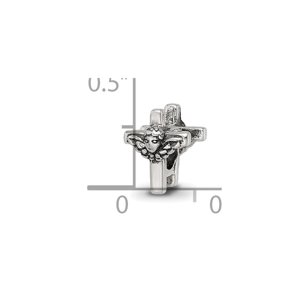Sterling Silver Reflections Angel Cross Bead