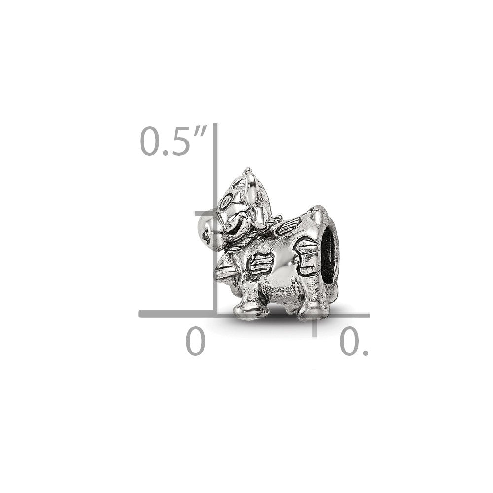 Sterling Silver Reflections Cow w/ Bell Bead