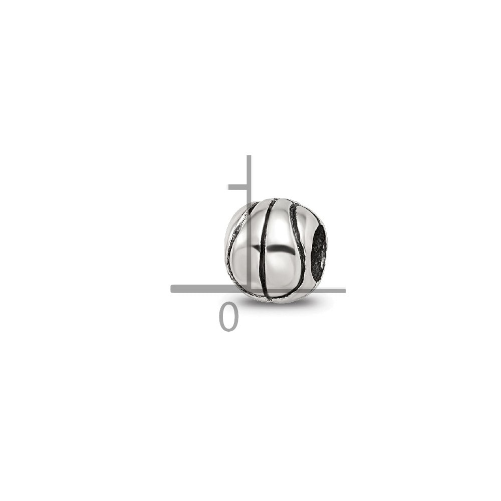 Sterling Silver Reflections Basketball Bead