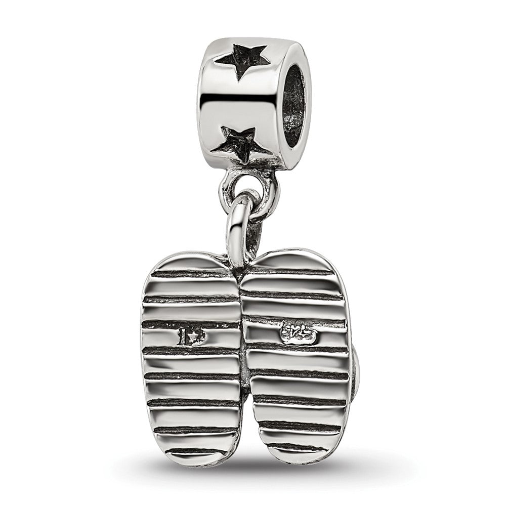 Collection Sterling Silver Flip Flops Dangle Reflections Bead