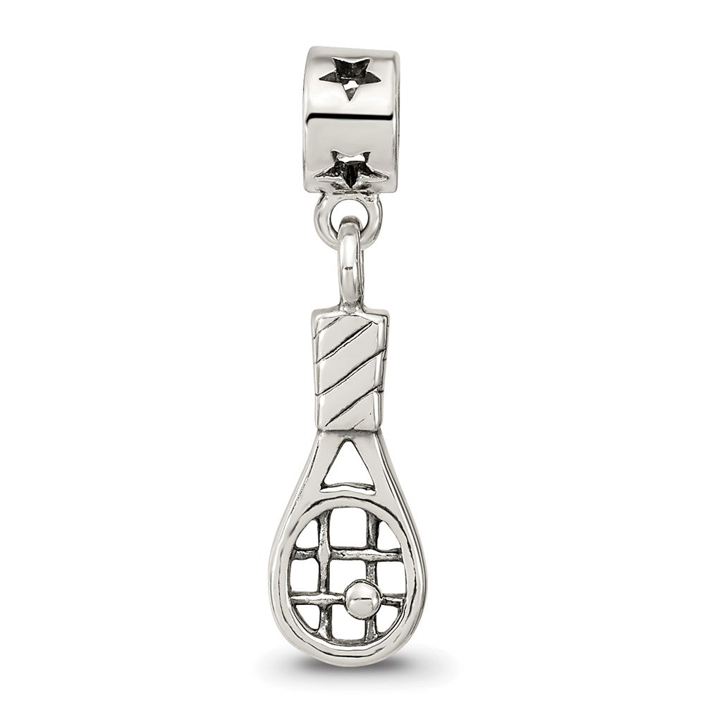 Sterling Silver Reflections Tennis Racket Dangle Bead