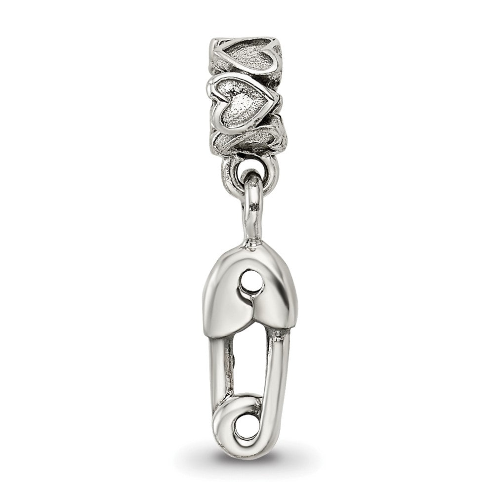 Collection Sterling Silver Safety Pin Dangle Reflections Bead
