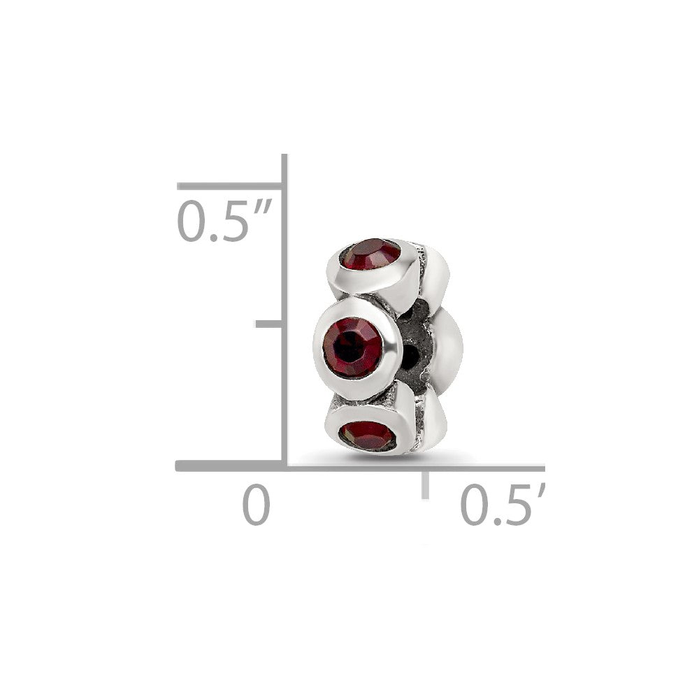 Sterling Silver Reflections January Preciosa Crystal Birthstone Bead