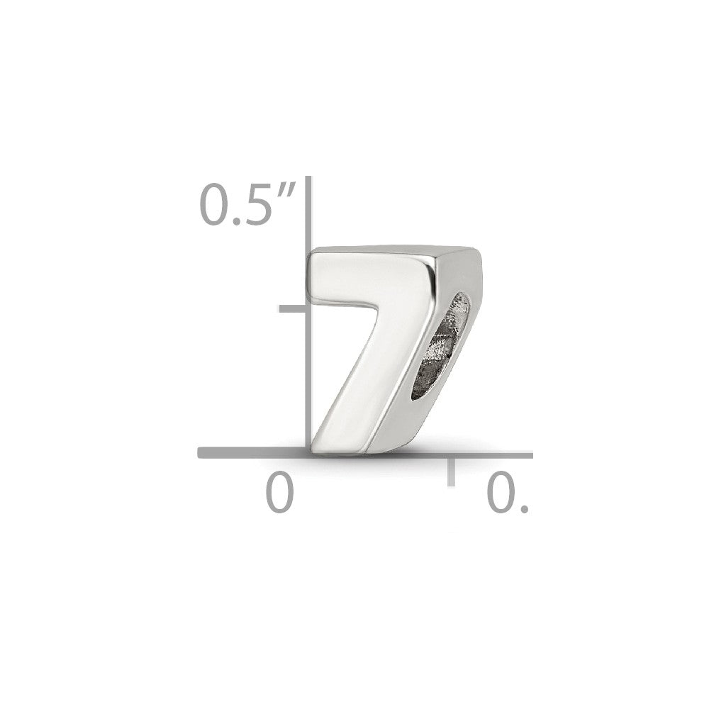 Sterling Silver Reflections Number 7 Bead