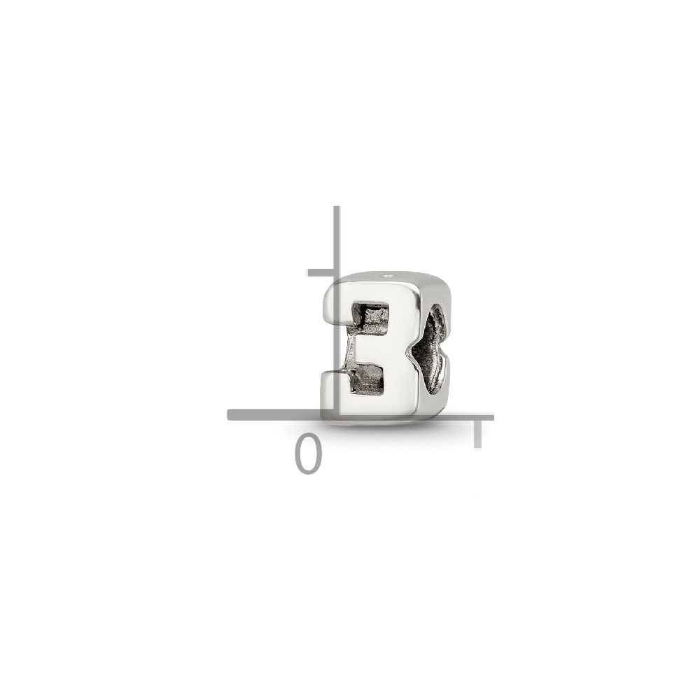 Sterling Silver Reflections Number 3 Bead
