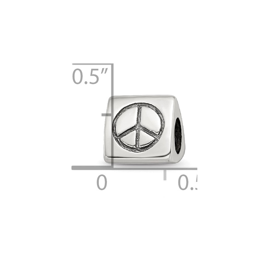 Sterling Silver Reflections Peace, Smiley Face & Heart Trilogy Bead