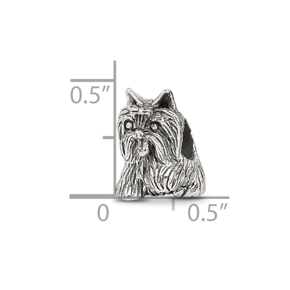 Sterling Silver Reflections Yorkshire Terrier Bead