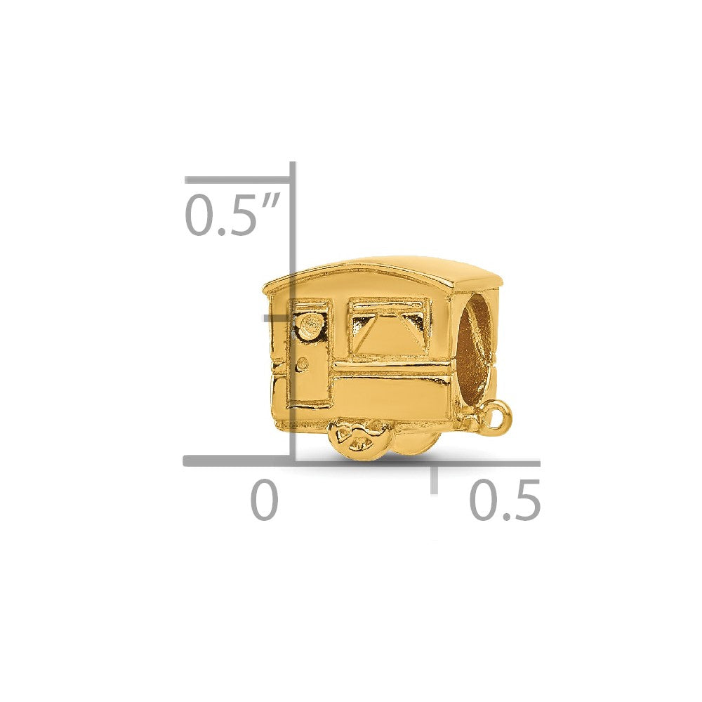 Sterling Silver Reflections Gold-plated Camper Bead