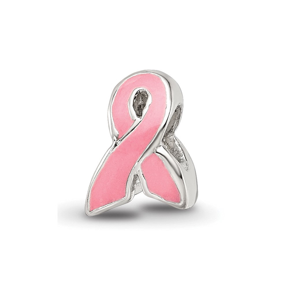 Sterling Silver Reflections Enameled Breast Cancer Awareness Bead