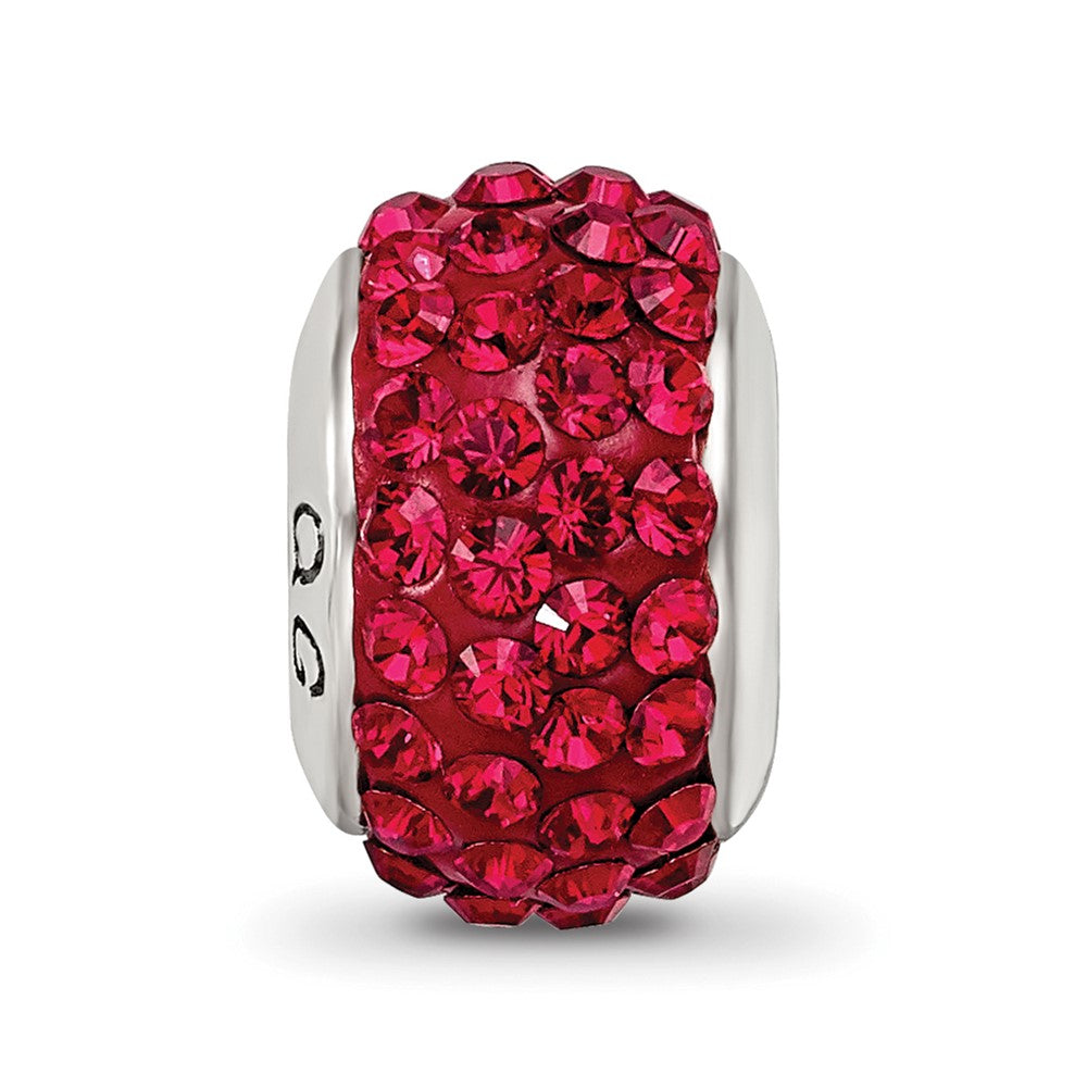 Sterling Silver Reflections Red Full Preciosa Crystal Bead