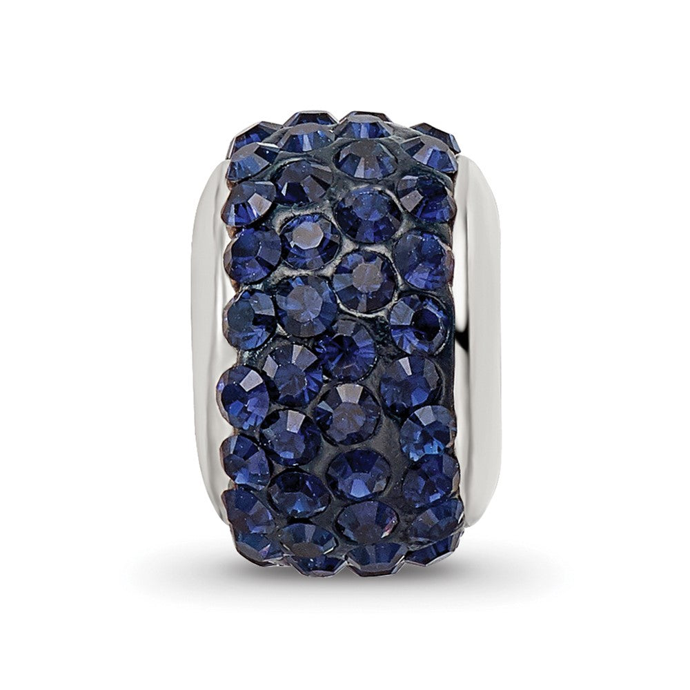 Sterling Silver Reflections Dark Blue/Navy Full Preciosa Crystal Bead