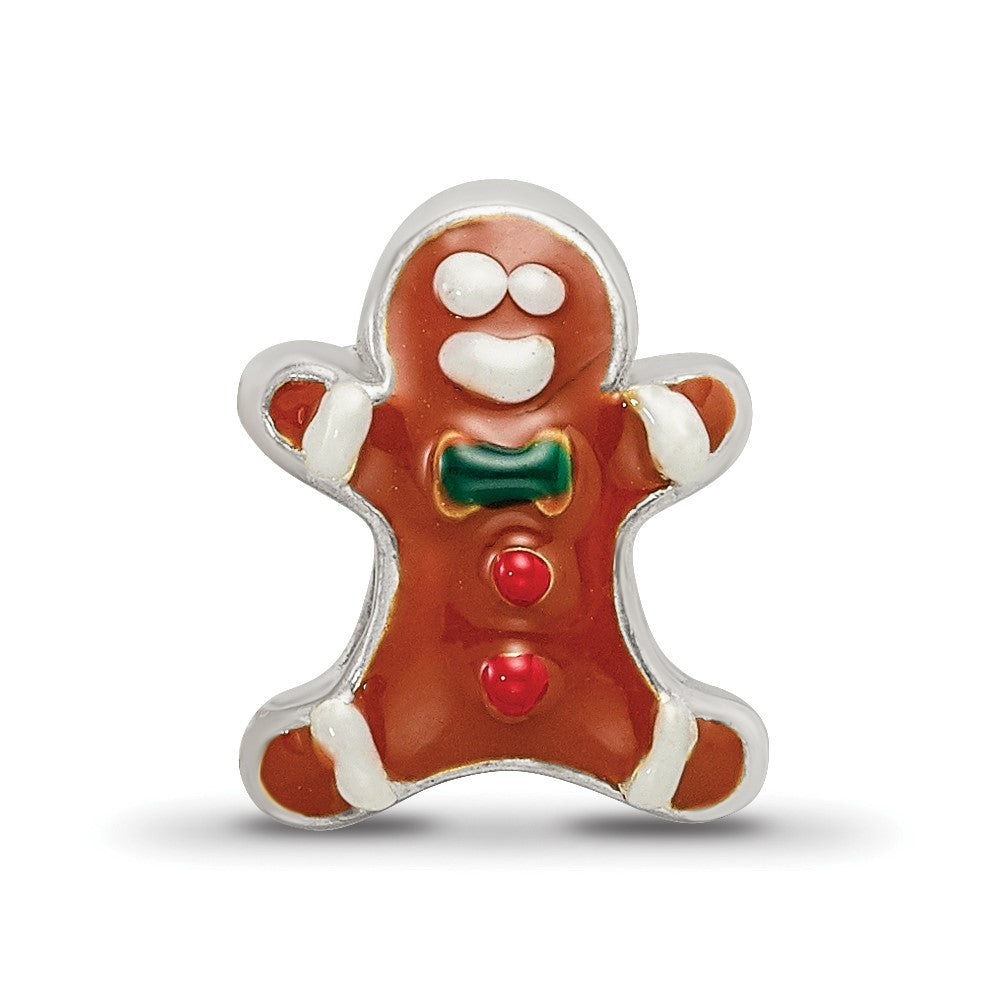 Sterling Silver Reflections Enameled Gingerbread Bead