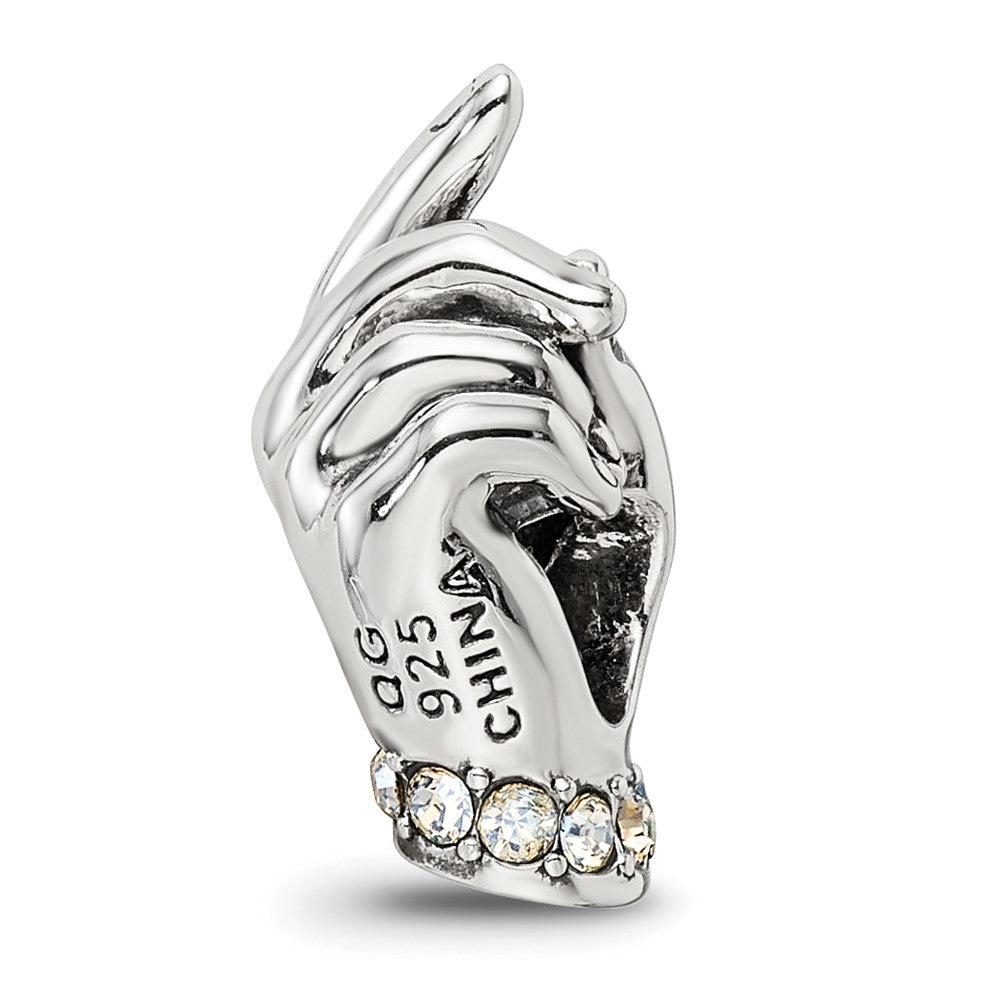 Sterling Silver Reflections Crystals Mother & Hand Bead