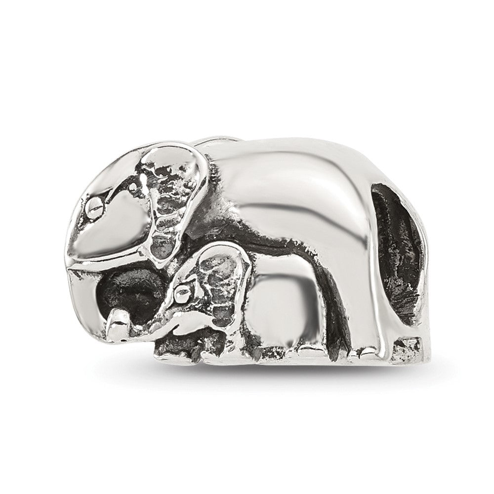 Sterling Silver Reflections Mommy and Elephant Bead