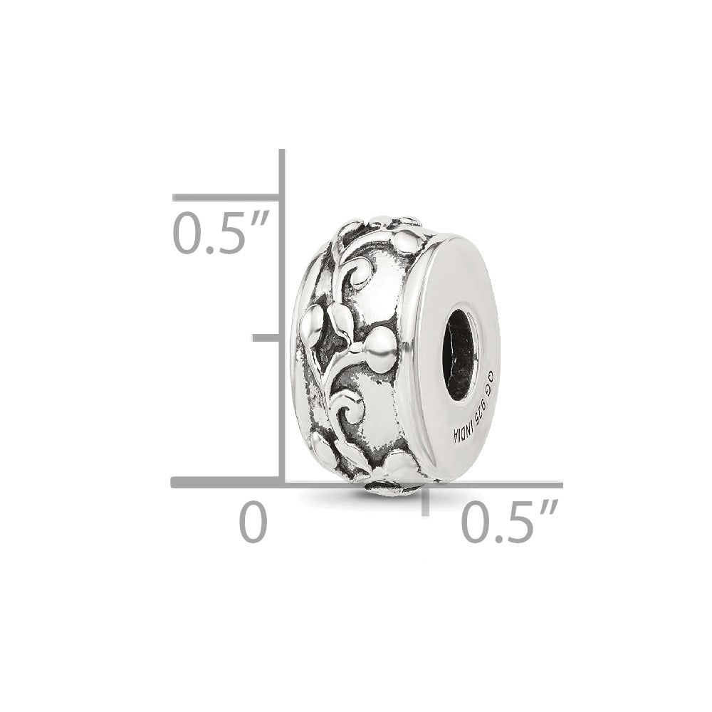 Sterling Silver Reflections Scroll Design Spacer Bead