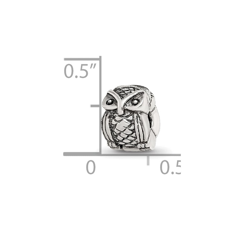 Sterling Silver Reflections Owl Clip Bead