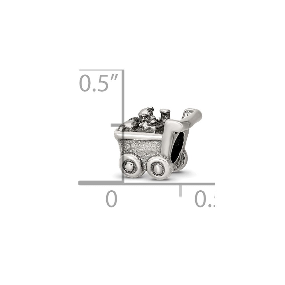 Sterling Silver Reflections Shopping Cart Bead