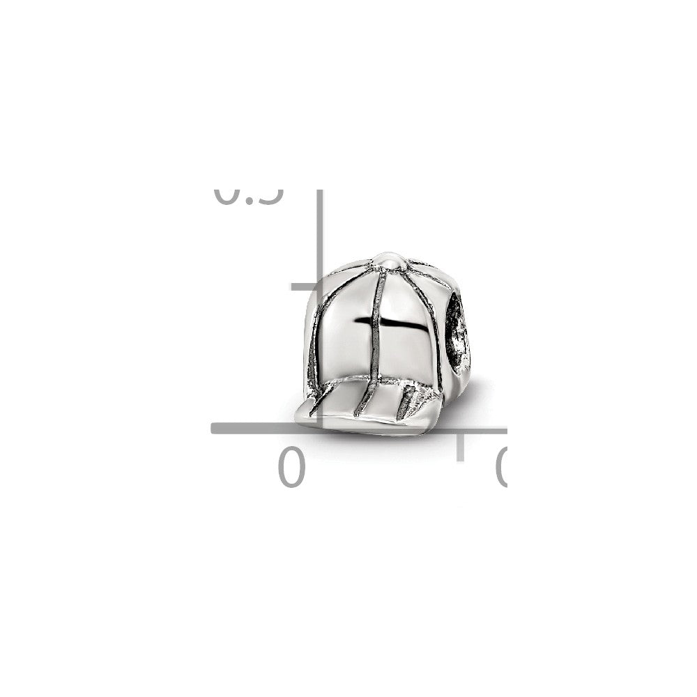 Sterling Silver Reflections Baseball Cap Bead
