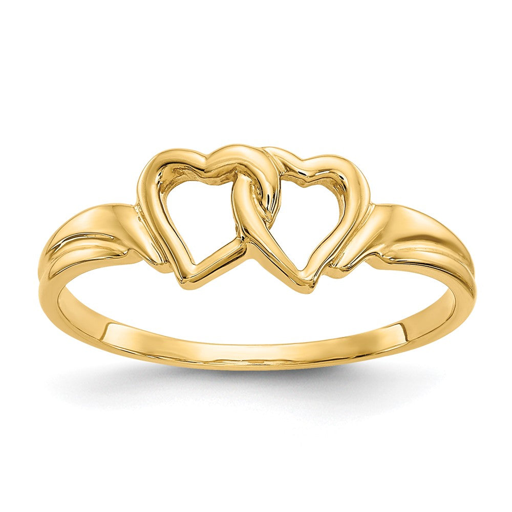 14K White Gold Heart Ring