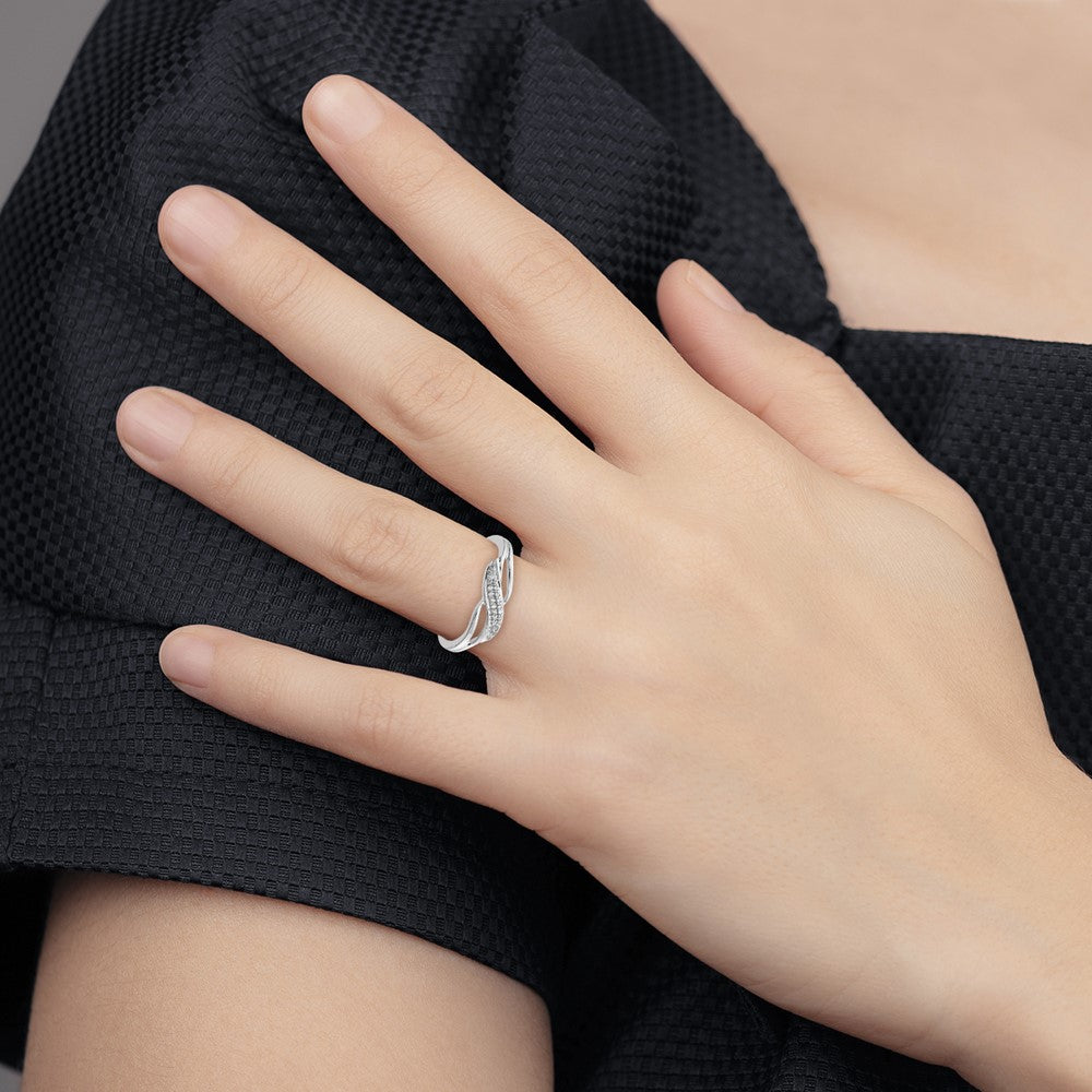 14k White Gold Diamond Fashion Ring