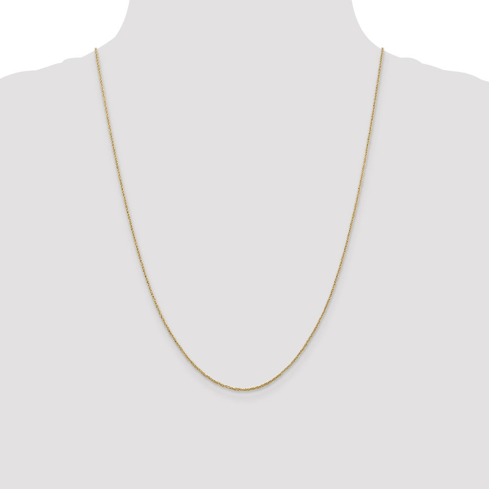 14K 24 inch 1.1mm Ropa with Spring Ring Clasp Chain