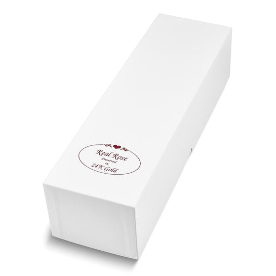 Lacquer Dipped Gold Trimmed Orange Real Rose