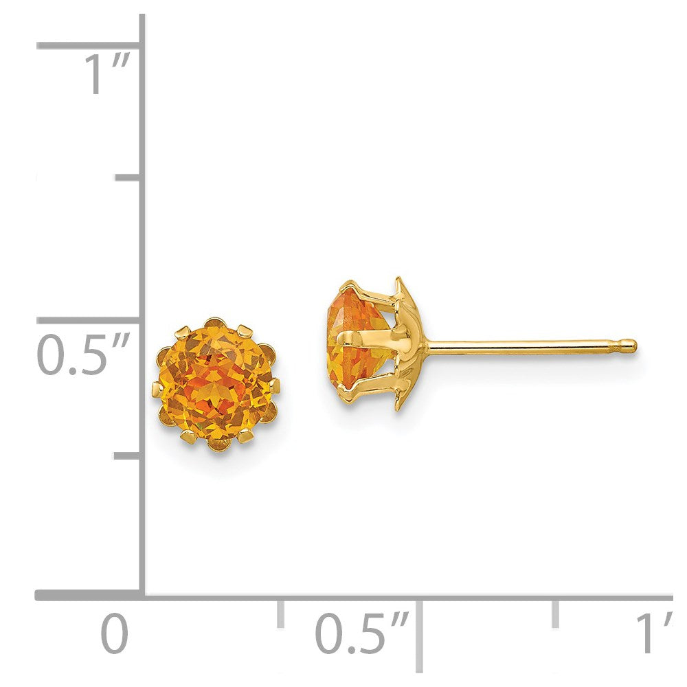 14k Madi K 5mm CZ Birthstone (Nov) Earrings
