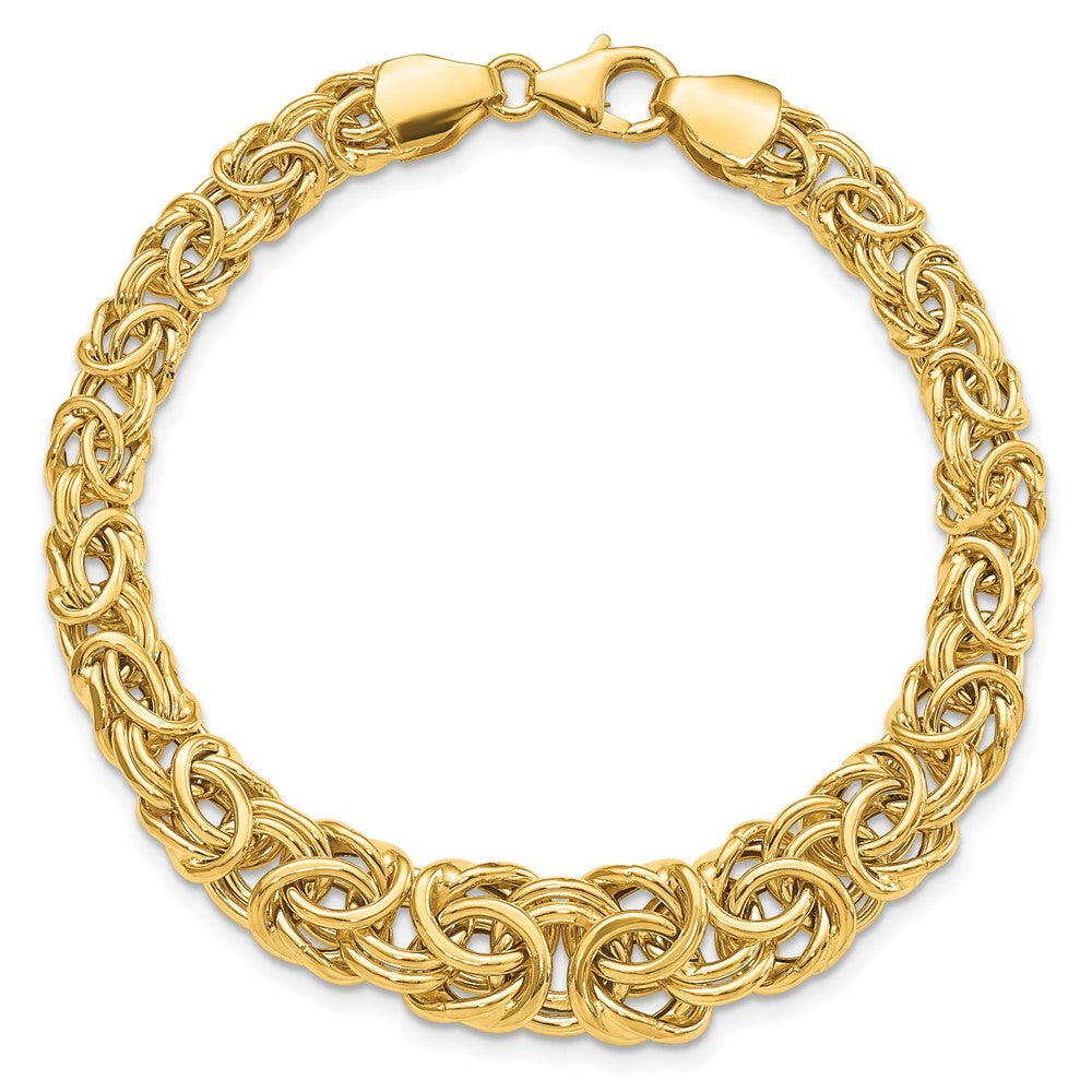 14k Graduated Byzantine Bracelet
