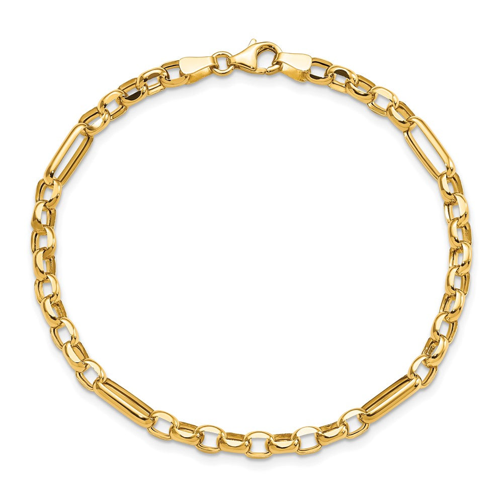 14K Yellow Gold Polished Fancy Link Bracelet