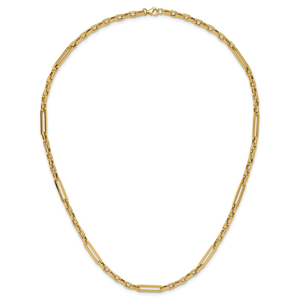 14K Polished Fancy Link Necklace